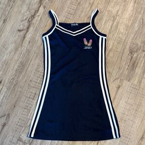 Beach Riot Navy and White Tank Top